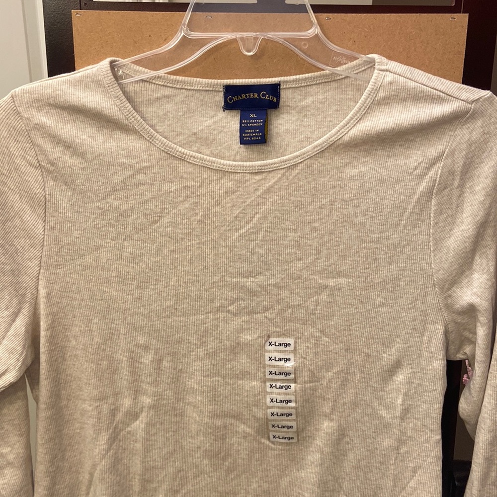 NWT Charter Club thermal top. XL